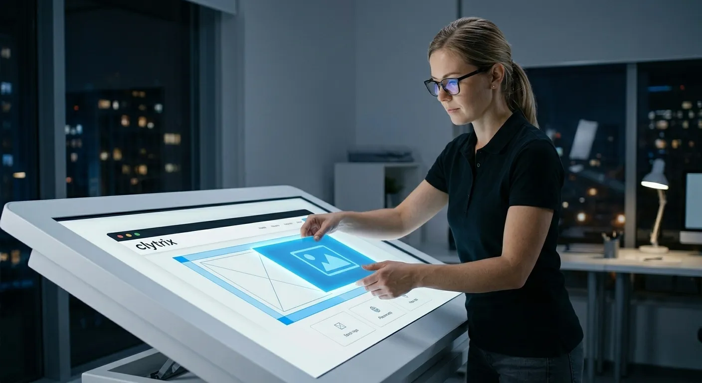 Visual WordPress page builder editing a site on Clytrix hosting